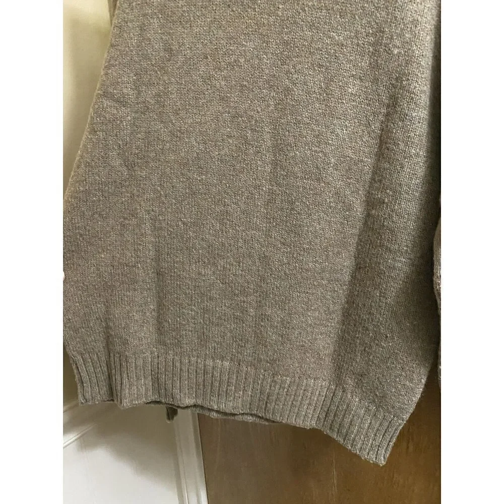Vintage Country Squire By Jantzen Light Brown Wool Sweater Blue Argyle Print M